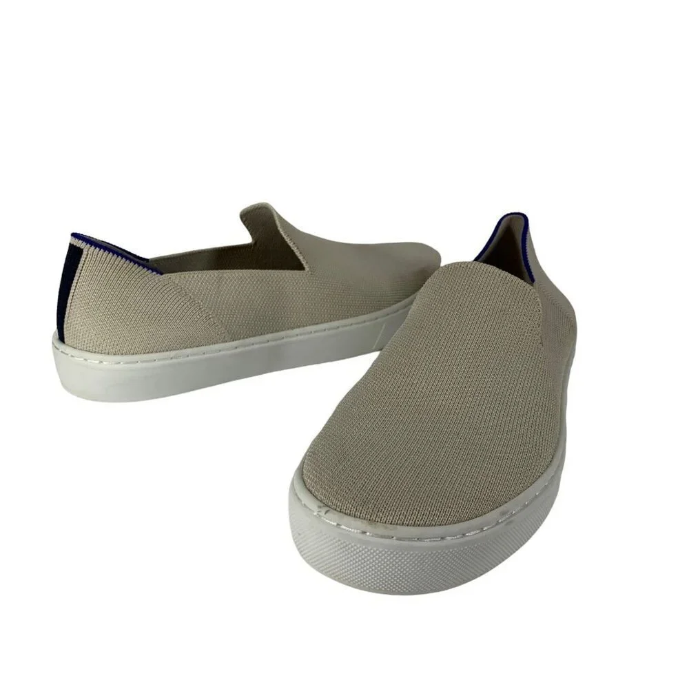 Rothy's THE SNEAKER in Sand Classic Slip-On Sneakers Size 7.5